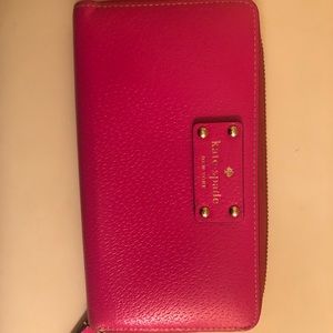 Hot pink Kate spade wallet